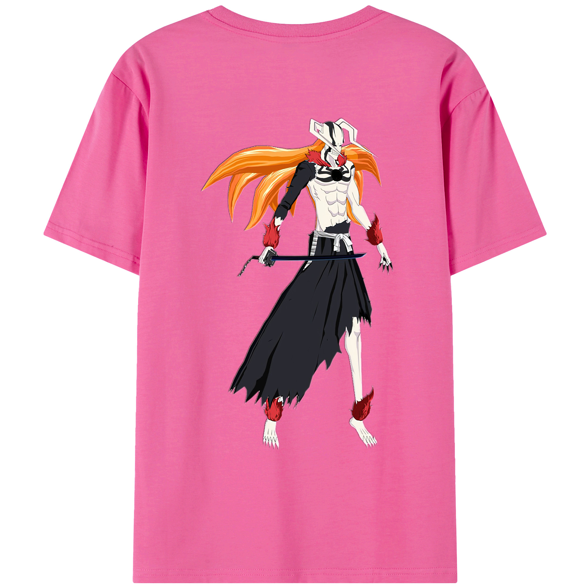 （画像用） ブリーチ 黒崎一護（くろさき いちご）BLEACH Kurosaki Ichigo レディース半袖Tシャツ(バックプリント)